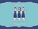 Front View Thumbnail - Sailor & Spa Will You Be My Maid of Honor Card - Girls