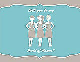 Front View Thumbnail - Sand & Spa Will You Be My Maid of Honor Card - Girls