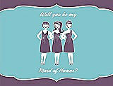 Front View Thumbnail - Smashing & Spa Will You Be My Maid of Honor Card - Girls