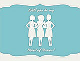 Front View Thumbnail - Snow White & Spa Will You Be My Maid of Honor Card - Girls
