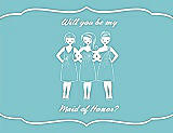 Front View Thumbnail - Spa & Spa Will You Be My Maid of Honor Card - Girls