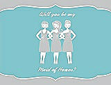 Front View Thumbnail - Sterling & Spa Will You Be My Maid of Honor Card - Girls