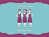 Front View Thumbnail - Sugar Plum & Spa Will You Be My Maid of Honor Card - Girls