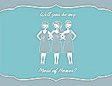 Front View Thumbnail - Surf Spray & Spa Will You Be My Maid of Honor Card - Girls
