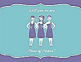 Front View Thumbnail - Tahiti & Spa Will You Be My Maid of Honor Card - Girls