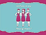 Front View Thumbnail - Tutti Frutti & Spa Will You Be My Maid of Honor Card - Girls