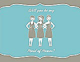 Front View Thumbnail - Twig & Spa Will You Be My Maid of Honor Card - Girls