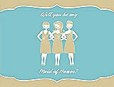Front View Thumbnail - Venetian Gold & Spa Will You Be My Maid of Honor Card - Girls