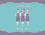 Front View Thumbnail - Wisteria & Spa Will You Be My Maid of Honor Card - Girls