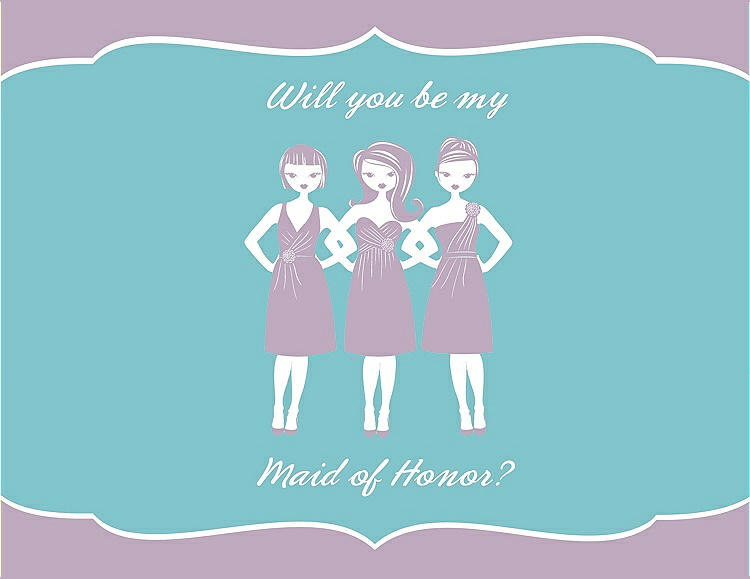 Front View - Wood Violet & Spa Will You Be My Maid of Honor Card - Girls