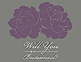 Front View Thumbnail - Smashing & Charcoal Gray Will You Be My Bridesmaid Card - Flowers