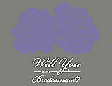 Front View Thumbnail - Tahiti & Charcoal Gray Will You Be My Bridesmaid Card - Flowers