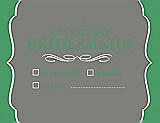 Front View Thumbnail - Charcoal Gray & Juniper Will You Be My Bridesmaid Card - Checkbox