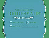 Front View Thumbnail - Aquamarine & Juniper Will You Be My Bridesmaid Card - Checkbox