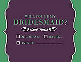 Front View Thumbnail - Aubergine & Juniper Will You Be My Bridesmaid Card - Checkbox