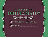 Front View Thumbnail - Bordeaux & Juniper Will You Be My Bridesmaid Card - Checkbox