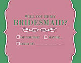 Front View Thumbnail - Carnation & Juniper Will You Be My Bridesmaid Card - Checkbox