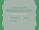Front View Thumbnail - Celadon & Juniper Will You Be My Bridesmaid Card - Checkbox