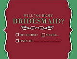 Front View Thumbnail - Claret & Juniper Will You Be My Bridesmaid Card - Checkbox