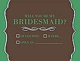 Front View Thumbnail - Latte & Juniper Will You Be My Bridesmaid Card - Checkbox