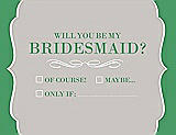 Front View Thumbnail - Oyster & Juniper Will You Be My Bridesmaid Card - Checkbox