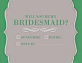 Front View Thumbnail - Pebble Beach & Juniper Will You Be My Bridesmaid Card - Checkbox