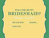 Front View Thumbnail - Sunflower & Juniper Will You Be My Bridesmaid Card - Checkbox