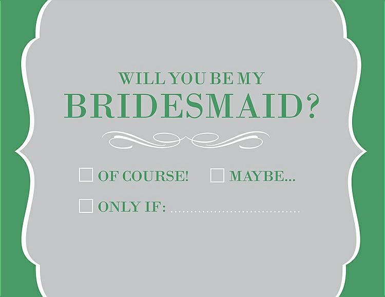 Front View - Sterling & Juniper Will You Be My Bridesmaid Card - Checkbox
