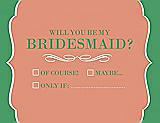Front View Thumbnail - Tangerine & Juniper Will You Be My Bridesmaid Card - Checkbox