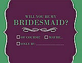 Front View Thumbnail - Wild Berry & Juniper Will You Be My Bridesmaid Card - Checkbox