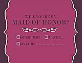 Front View Thumbnail - Berry Twist & Italian Plum Will You Be My Maid of Honor Card - Checkbox