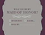 Front View Thumbnail - Cathedral & Italian Plum Will You Be My Maid of Honor Card - Checkbox