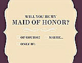 Front View Thumbnail - Corn Silk & Italian Plum Will You Be My Maid of Honor Card - Checkbox