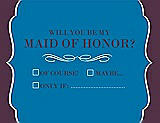 Front View Thumbnail - Lotus & Italian Plum Will You Be My Maid of Honor Card - Checkbox