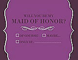 Front View Thumbnail - Orchid & Italian Plum Will You Be My Maid of Honor Card - Checkbox