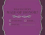 Front View Thumbnail - Paradise & Italian Plum Will You Be My Maid of Honor Card - Checkbox