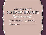 Front View Thumbnail - Pearl Pink & Italian Plum Will You Be My Maid of Honor Card - Checkbox