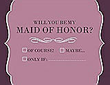 Front View Thumbnail - Rosebud & Italian Plum Will You Be My Maid of Honor Card - Checkbox