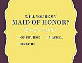 Front View Thumbnail - Snapdragon & Italian Plum Will You Be My Maid of Honor Card - Checkbox