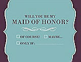 Front View Thumbnail - Seaside & Italian Plum Will You Be My Maid of Honor Card - Checkbox