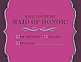 Front View Thumbnail - American Beauty & Italian Plum Will You Be My Maid of Honor Card - Checkbox