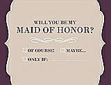 Front View Thumbnail - Cameo & Italian Plum Will You Be My Maid of Honor Card - Checkbox