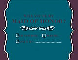 Front View Thumbnail - Caspian & Italian Plum Will You Be My Maid of Honor Card - Checkbox