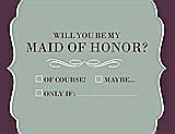 Front View Thumbnail - Celadon & Italian Plum Will You Be My Maid of Honor Card - Checkbox