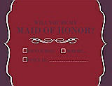 Front View Thumbnail - Claret & Italian Plum Will You Be My Maid of Honor Card - Checkbox