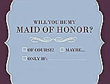 Front View Thumbnail - Cloudy & Italian Plum Will You Be My Maid of Honor Card - Checkbox