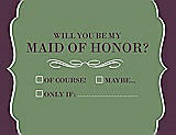 Front View Thumbnail - Clover & Italian Plum Will You Be My Maid of Honor Card - Checkbox