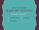 Front View Thumbnail - Capri & Italian Plum Will You Be My Maid of Honor Card - Checkbox