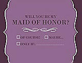 Front View Thumbnail - Dahlia & Italian Plum Will You Be My Maid of Honor Card - Checkbox