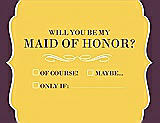 Front View Thumbnail - Daisy & Italian Plum Will You Be My Maid of Honor Card - Checkbox